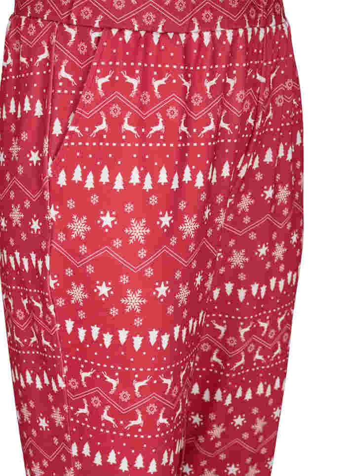 Pantalon de Noël avec imprimé, Tango Red/White AOP, Packshot image number 2