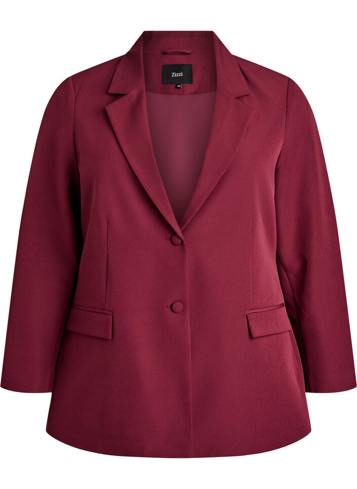Klassieke blazer met knoopsluiting, Rood, Packshot