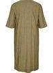 Robe midi en lin et viscose avec manches mi-longues, Vert, Packshot image number 1