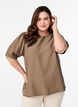 Viscose blouse met 1/2 mouwen, Bruin, Model image number 0