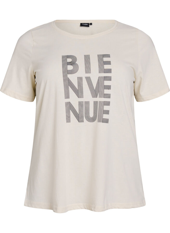 FLASH - T-shirt met motief, Vanille, Packshot image number 0