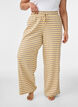 Gestreepte pyjamabroek met een high waist en wijde pijpen, Geel, Model image number 2
