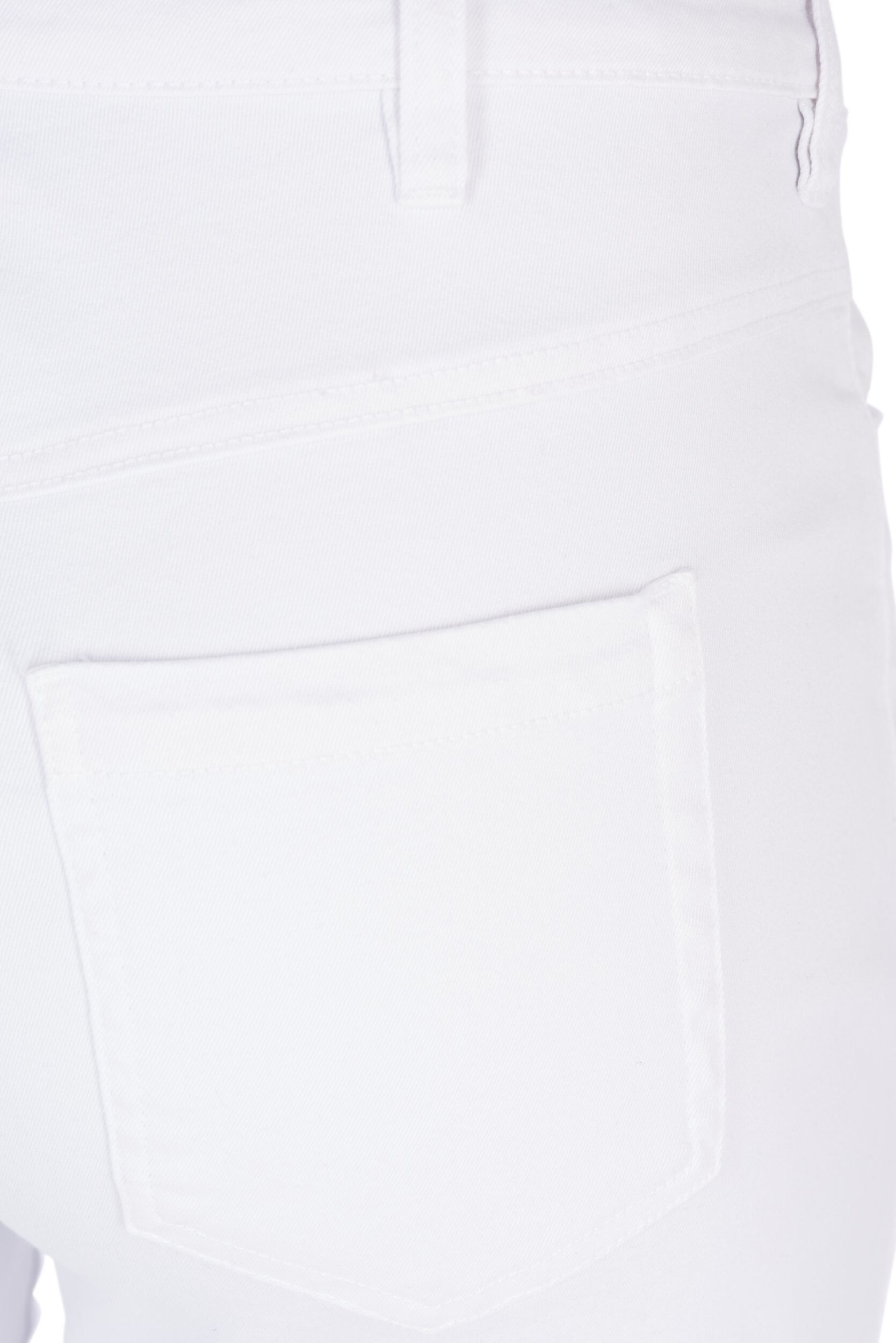Zizzi Jean coupe slim Emily capri, Blanc, Packshot image number 3