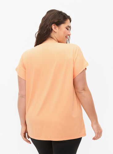 Trainings T-shirt met korte mouwen, Apricot Nectar, Model image number 1