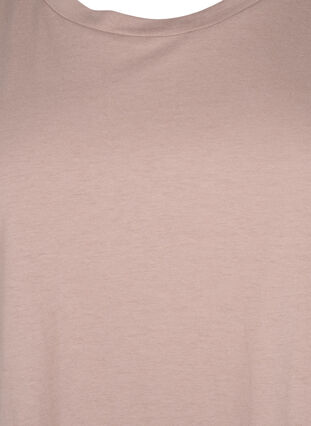T-shirt met korte mouwen van katoenmix, Desert Khaki, Packshot image number 2