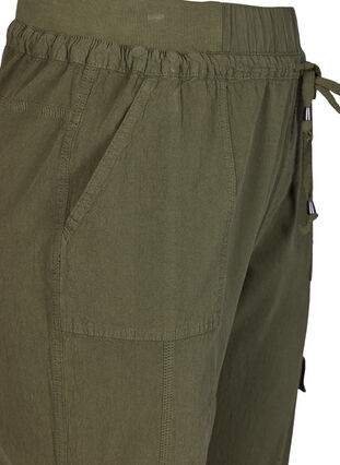 Pantalon ample en coton, Ivy Green, Packshot image number 2