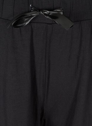 Viscose pyjama-short met kanten rand, Black, Packshot image number 2