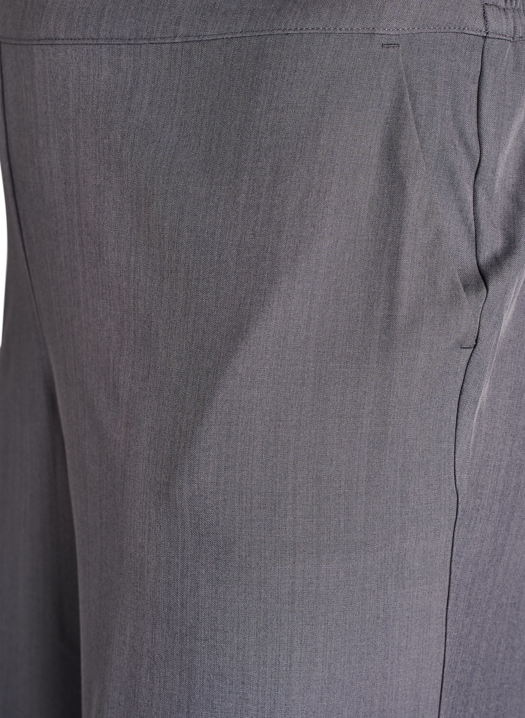 ZizziHoog getailleerde pantalon met wijde pijpen, Grijs, Packshot image number 2