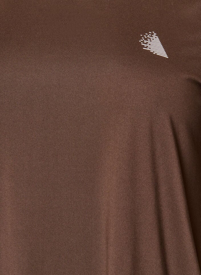 Sporttop met 3/4 mouwen, Bruin, Packshot image number 2
