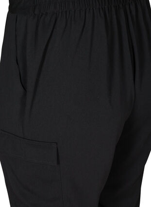 Losse broek met zakken aan de zijkant, Black, Packshot image number 3