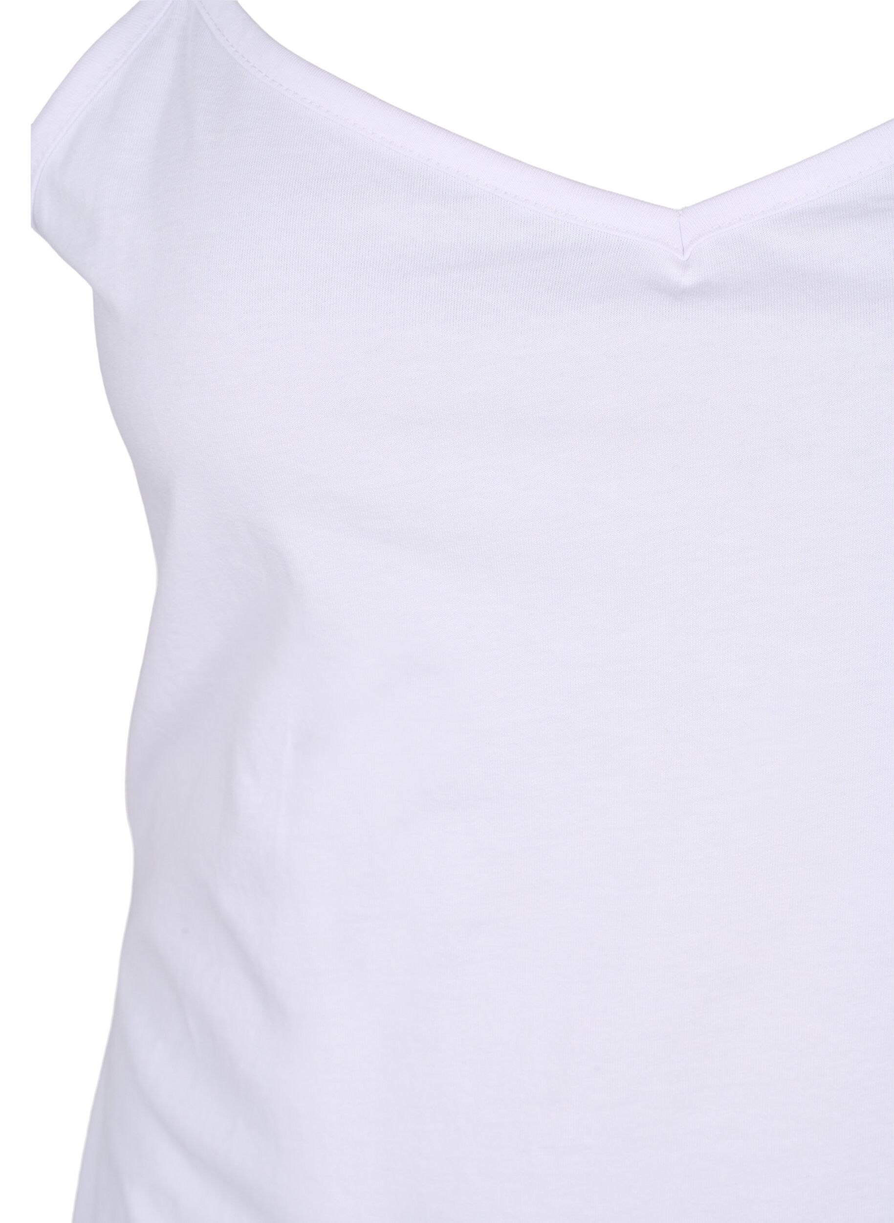 ZizziSet van 2 basic tops in katoen, Black/Bright White, Packshot image number 3