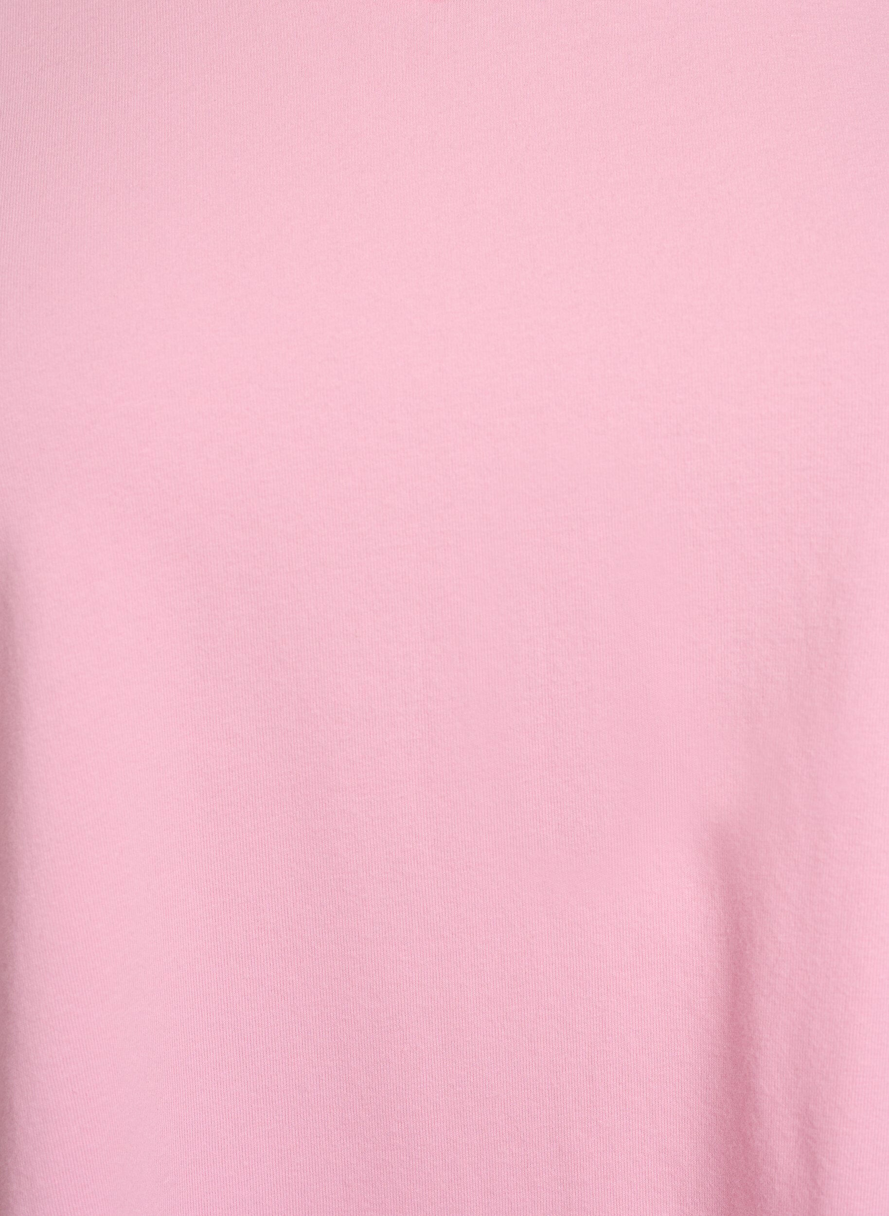 ZizziEffen basic katoenen T-shirt, Roze, Packshot image number 2