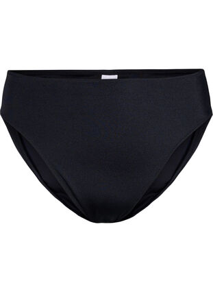 Bas de bikini avec taille régulière, Black, Packshot image number 0