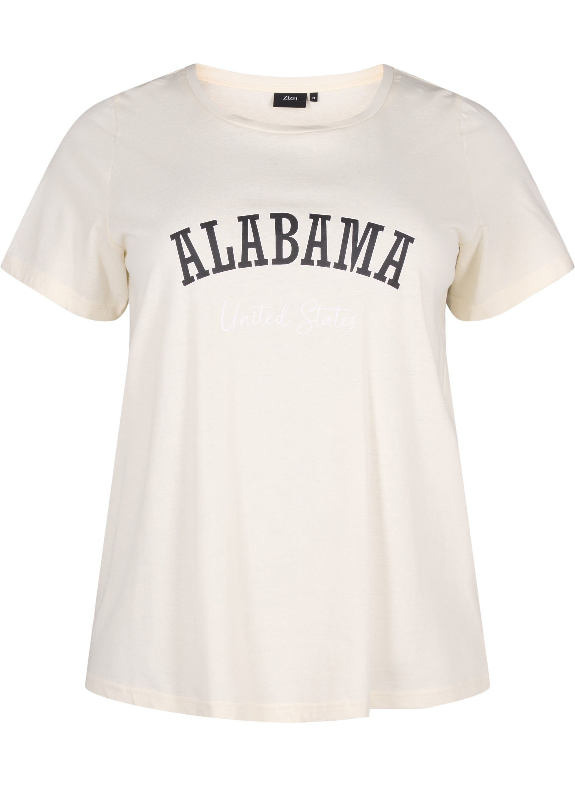 ZizziKatoenen T-shirt met tekst, Antique W. Alabama, Packshot image number 0