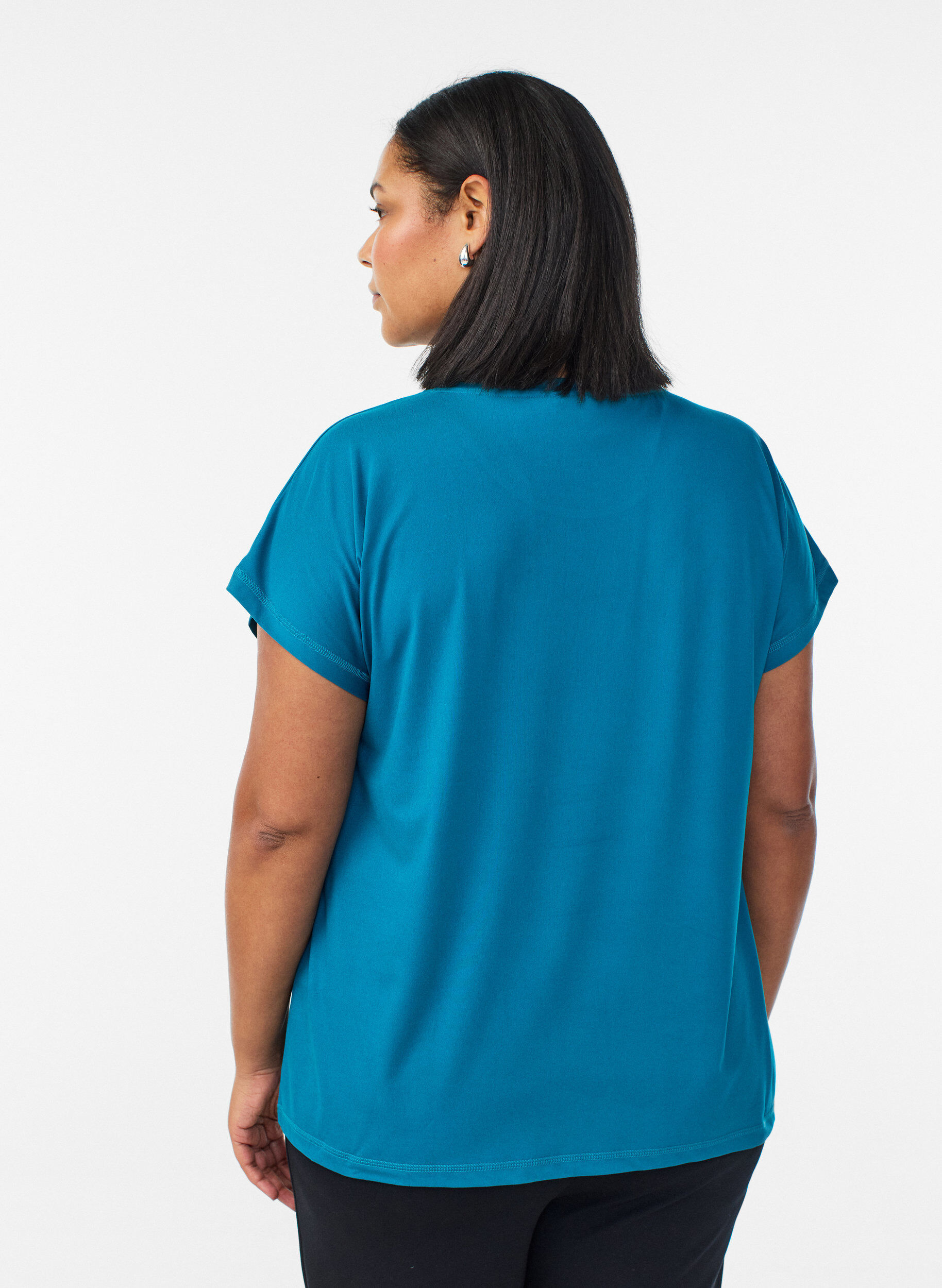 ZizziEffen gekleurd trainingsshirt, Groen, Model image number 2