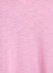 Basic t-shirt met korte mouwen en V-hals, Roze, Packshot image number 2