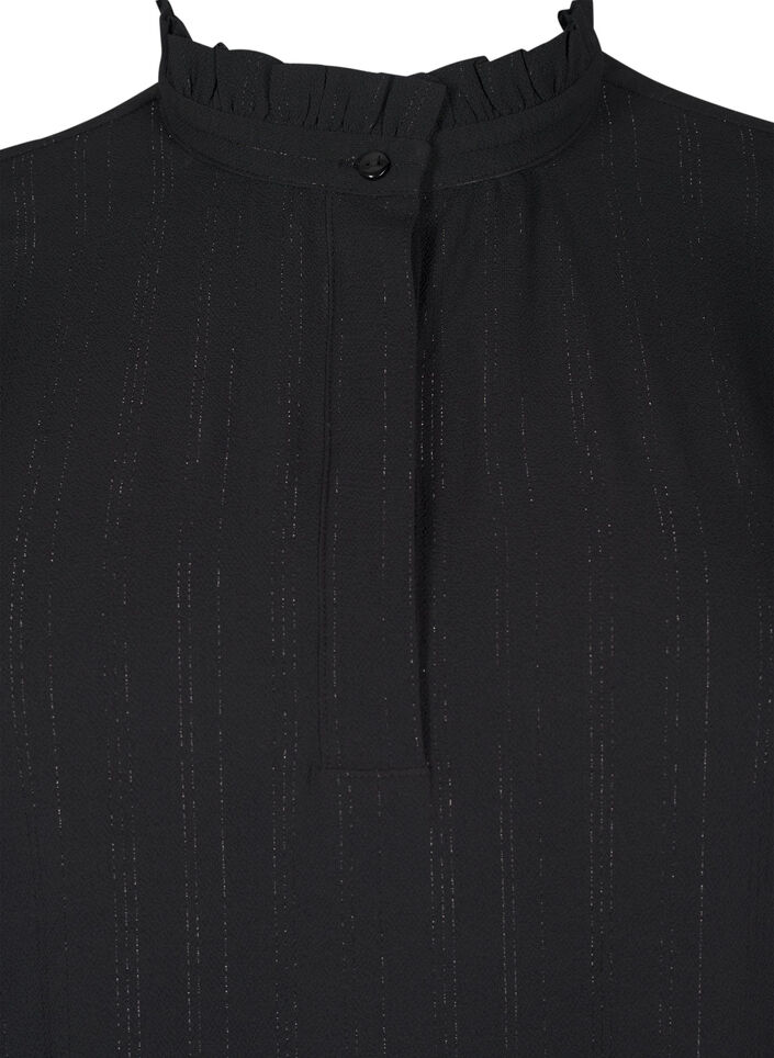 Robe courte à volants et paillettes, Noir, Packshot image number 2