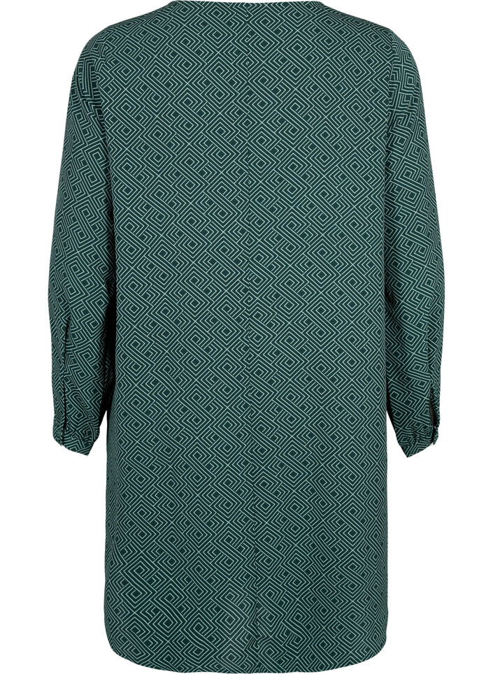 Robe à col en V avec imprimé, Scarab Graphic AOP, Packshot image number 1