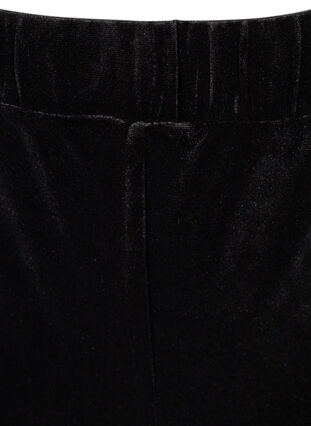 Velours broek met wijde pijpen, Black, Packshot image number 2