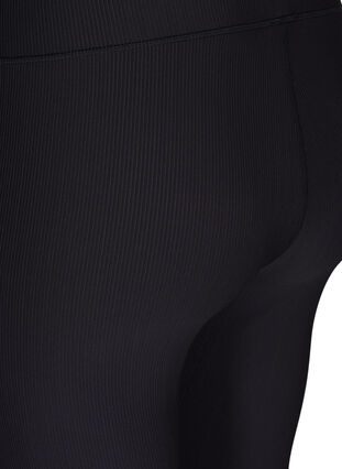 Collants d'entraînement côtelés avec une longueur de 7/8, Black, Packshot image number 3