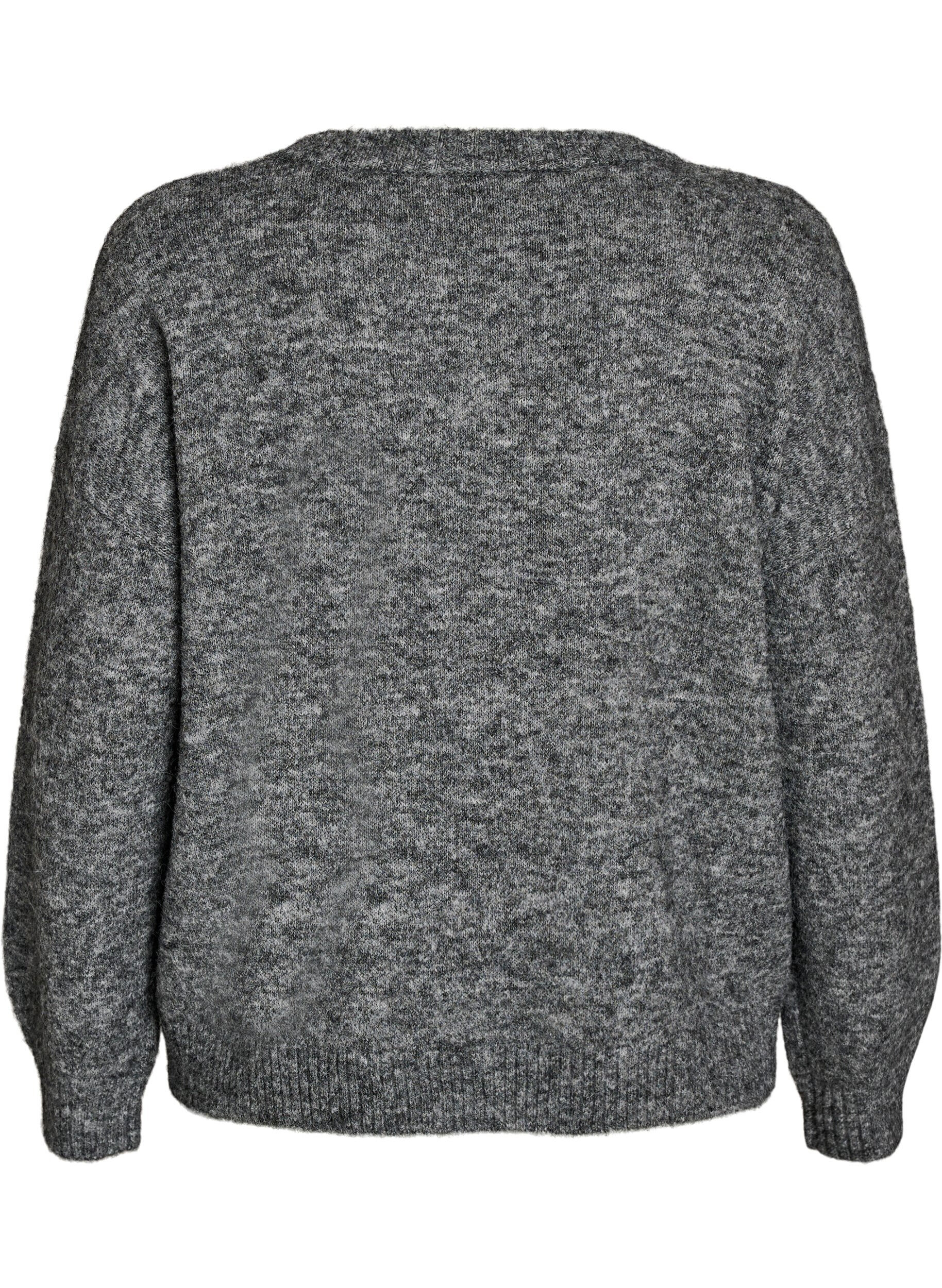ZizziPull avec application florale, Gris, Packshot image number 1