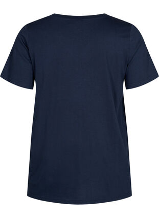 T-shirt à manches courtes avec forme en A, Navy Blazer, Packshot image number 1