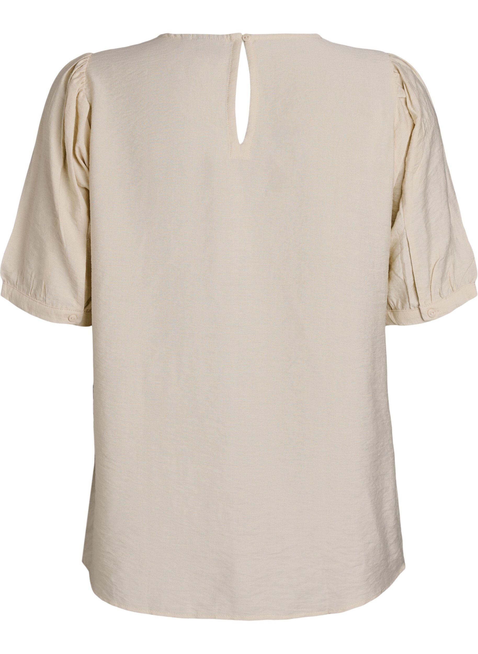 ZizziViscose blouse met 1/2 mouwen, Beige, Packshot image number 1