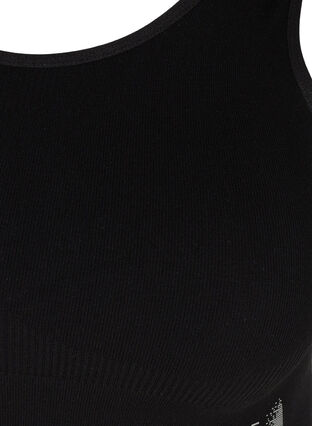 Soutien-gorge de sport uni avec dos croisé, Black, Packshot image number 2