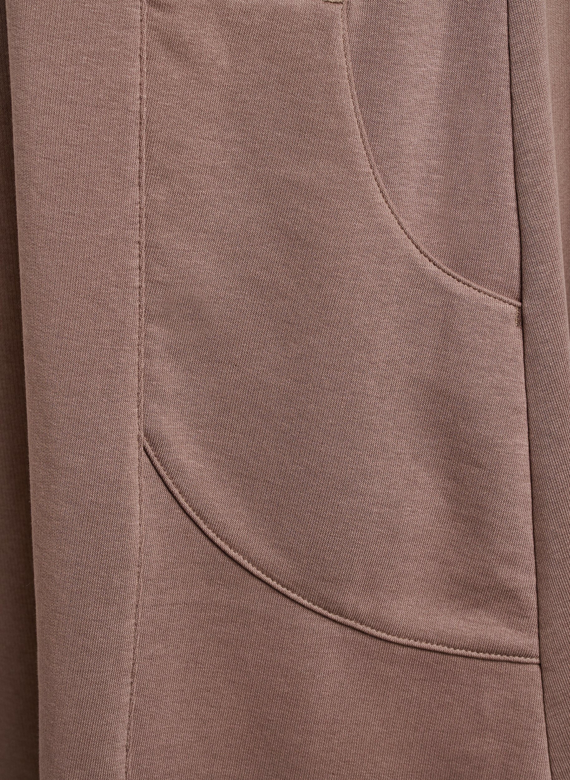 Zizzi Robe en jersey &agrave; manches courtes et poches, Marron, Packshot image number 3