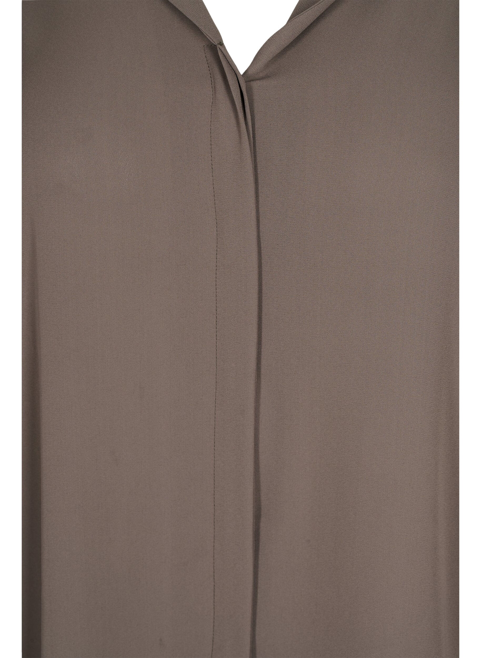 ZizziEffen kleur overhemd met v-hals, Falcon, Packshot image number 2