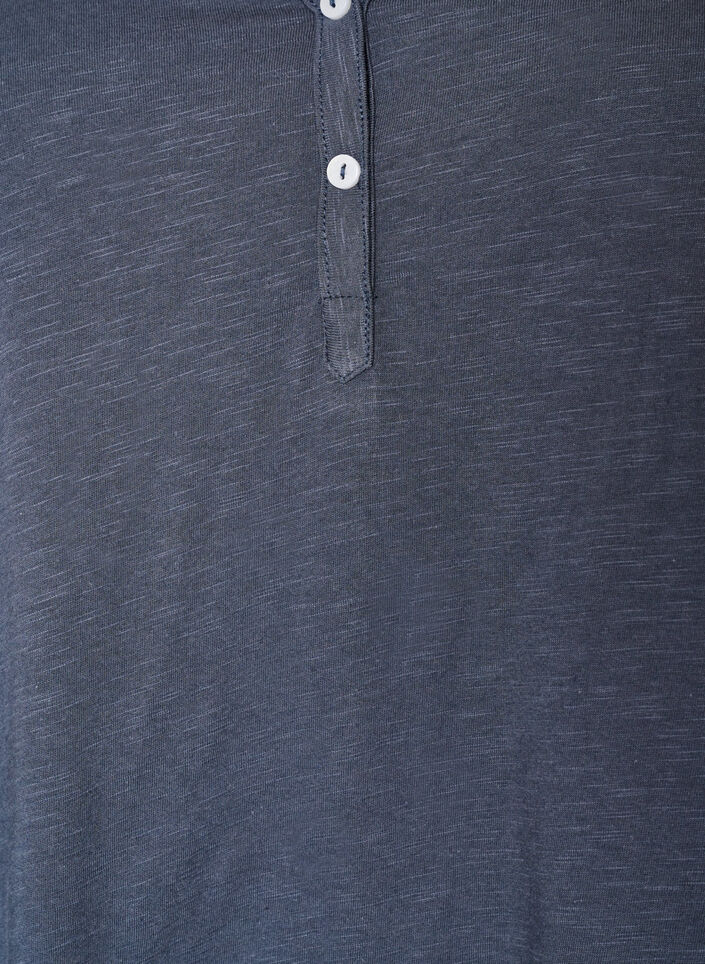 T-shirt met knoopdetail, Grijs, Packshot image number 2