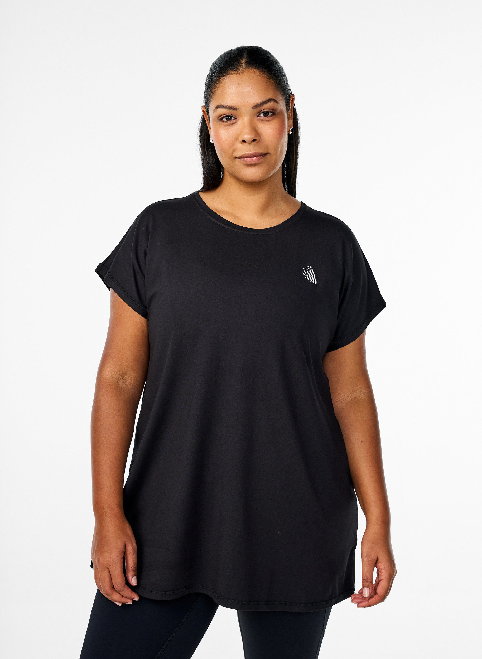 ZizziLang workout T-shirt, Zwart, Model image number 0