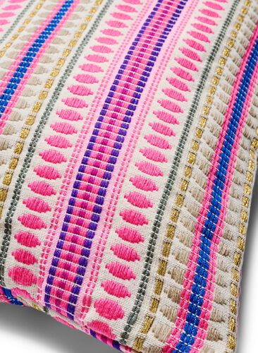 Kussenhoes met kleurrijk patroon, Light Pink, Packshot image number 1