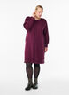 Robe courte en maille &agrave; manches raglan et couture centrale, Bordeaux, Model image number 1
