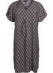 Robe &agrave; col en V en viscose, Bleu, Packshot image number 0