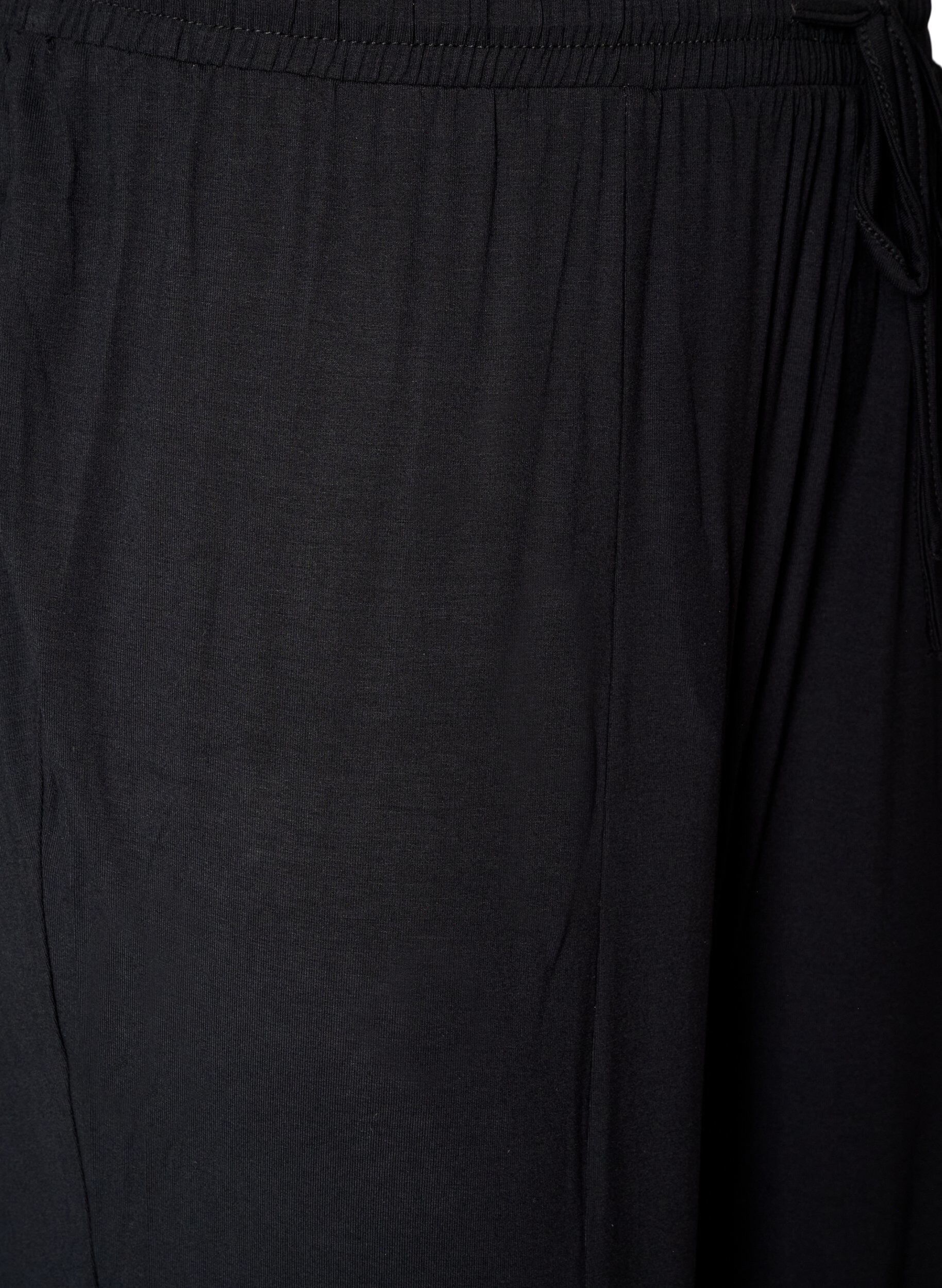 ZizziJersey balloonbroek met hoge taille, Zwart, Packshot image number 2