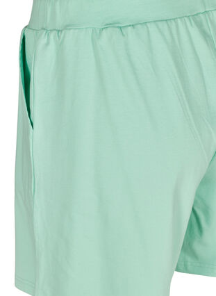Losse katoenen shorts met zakjes, Lichen, Packshot image number 2