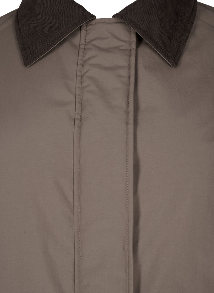 Manteau de transition avec col et poches en velours, Chocolate Chip, Packshot image number 2