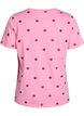 T-shirt en coton biologique avec motifs brod&eacute;s, Rose, Packshot image number 1