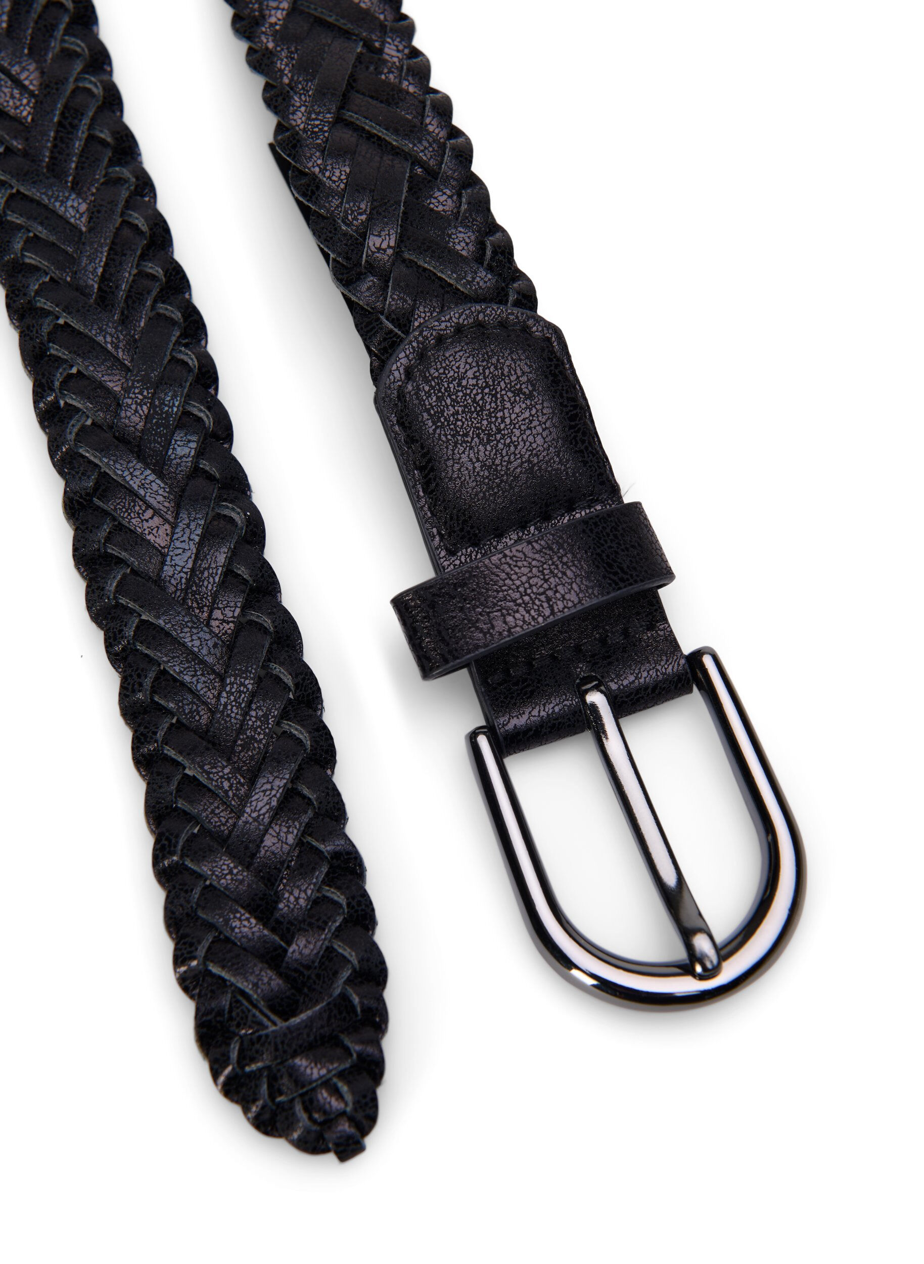ZizziGevlochten riem, Black, Packshot image number 1