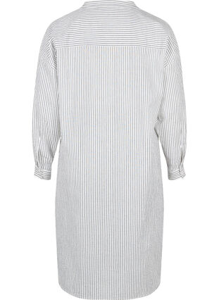 Robe chemise en coton rayé, White Stripe, Packshot image number 1