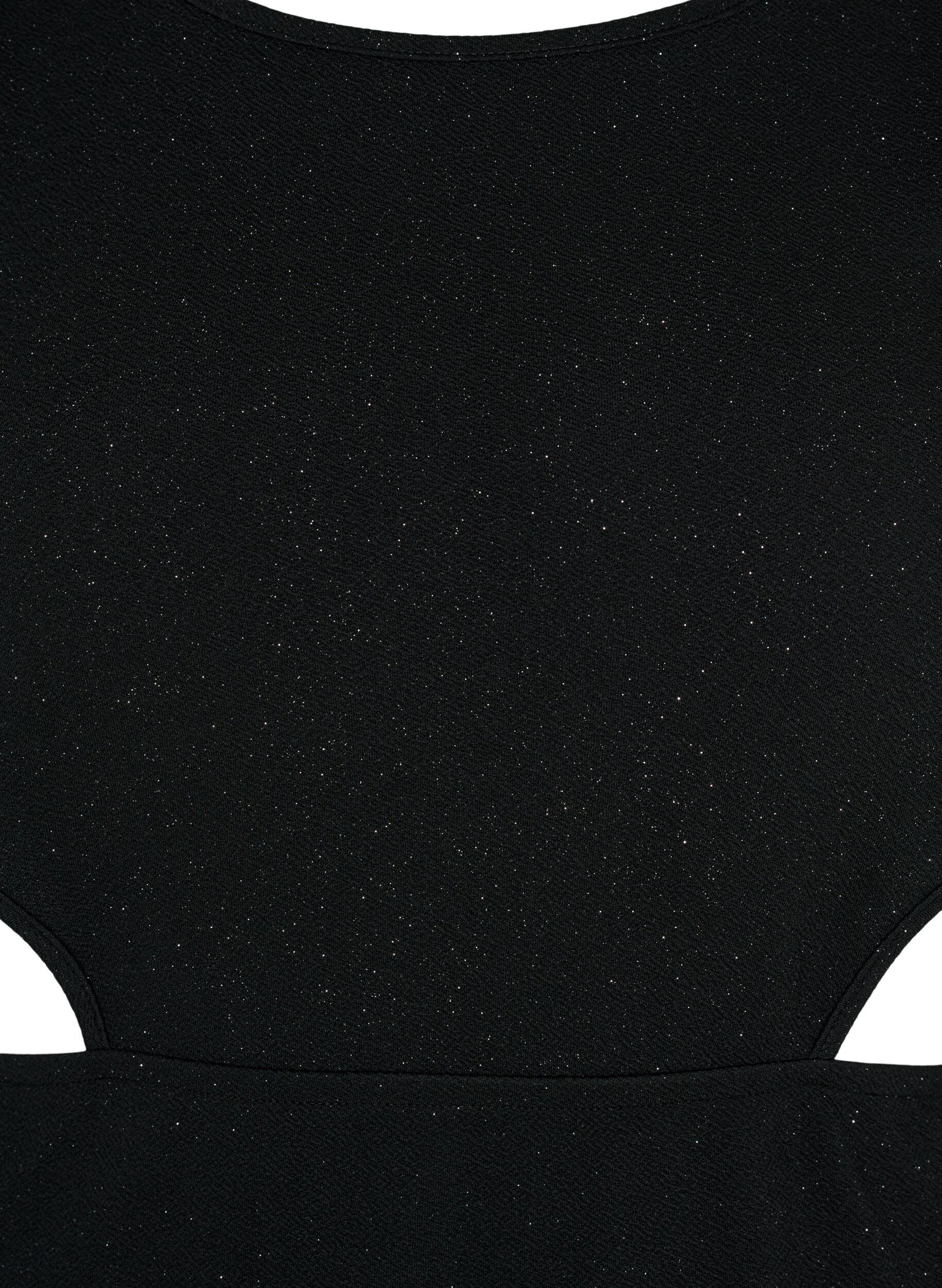 ZizziMouwloze jurk met uitsnijding, Black, Packshot image number 2