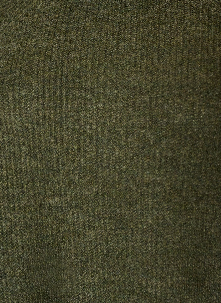 Geribde trui met 3/4 mouwen, Groen, Packshot image number 2