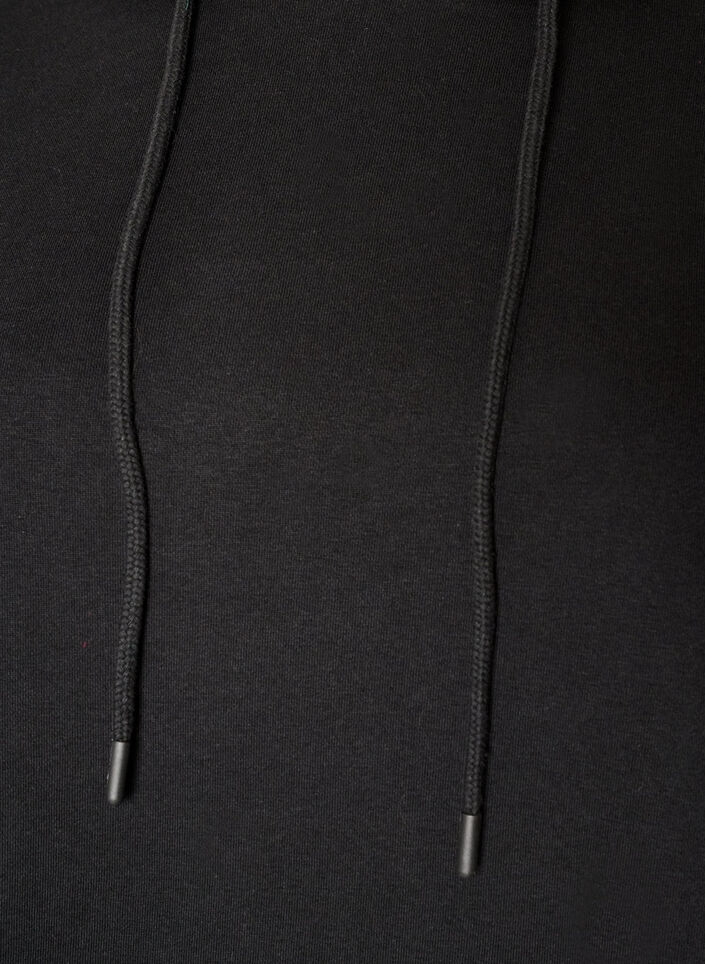 Robe sweat &agrave; capuche avec poches, Noir, Packshot image number 2