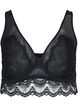 Soutien-gorge en dentelle à armature et maille, Black, Packshot image number 0