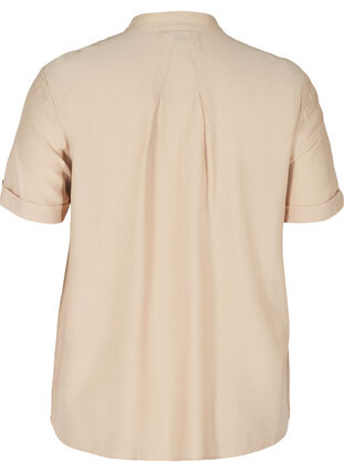 Chemise à manches courtes à encolure ronde, Warm Taupe, Packshot image number 1