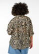 Los shirt met dierenprint en borstzakken, Zwart, Model image number 2