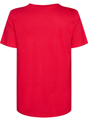 T-shirt met korte mouwen en a-vorm, Lipstick Red, Packshot image number 1