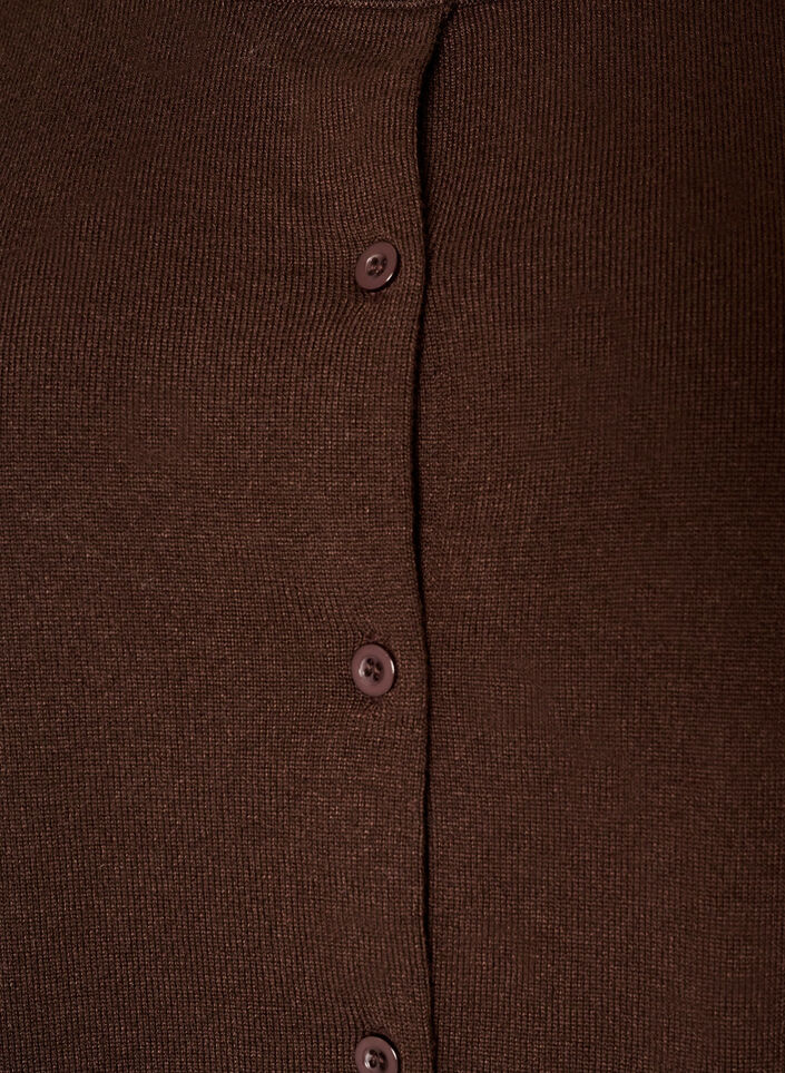 Fijngebreide vest met ronde hals, Bruin, Packshot image number 2