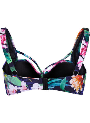 Soutien-gorge de bikini avec drapage et lanière, Flower Print, Packshot image number 1